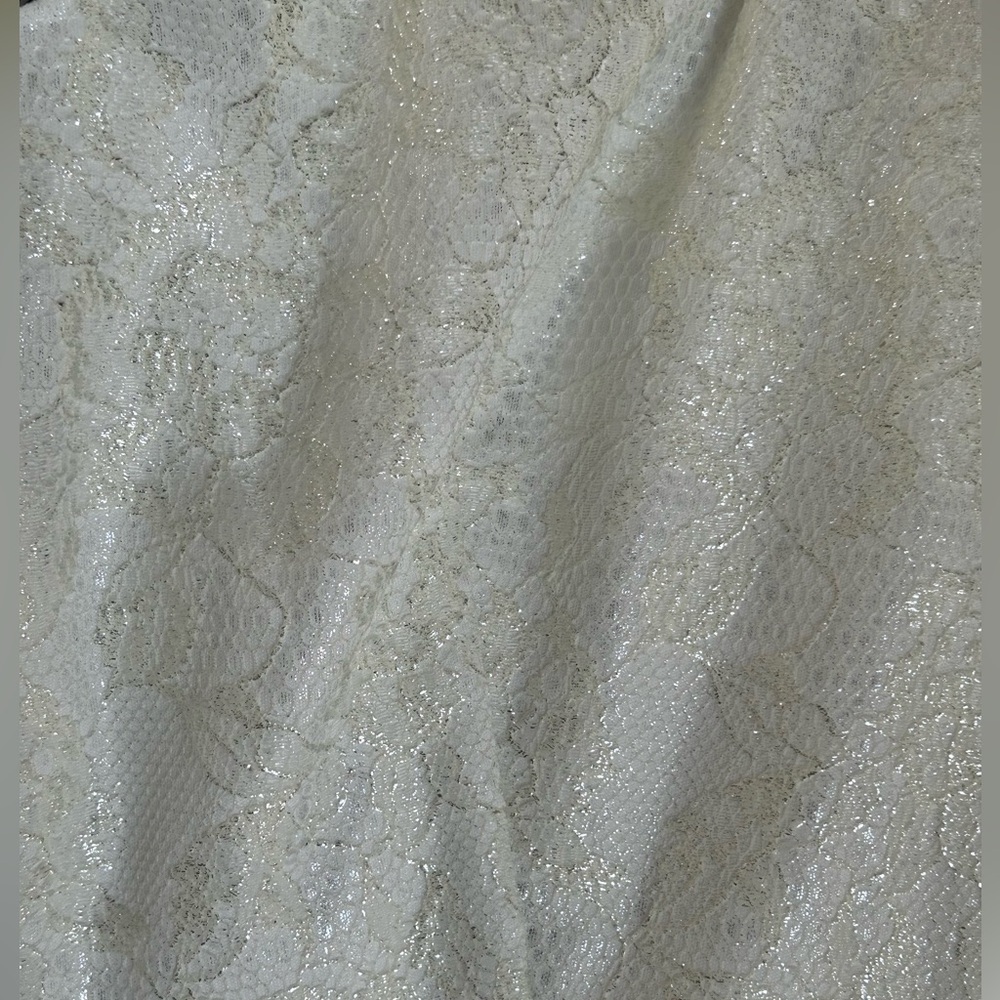 NWT Gianni Bini Silver/White Oceana Full Blossom Floral Lace Dress Size Small - Picture 7 of 13
